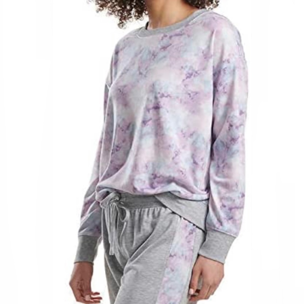SPLENDID Women’s Tie Dye Sweatshirt Long Sleeve PJ Lounge Top Size Medium